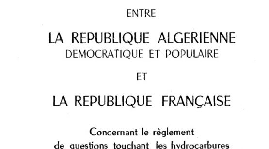 Accord Algérie France sur les Hydrocarbures 1965